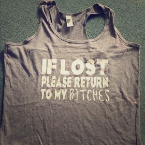 Funny racer back tank